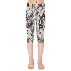 Dragon Pattern Background Kids  Capri Leggings 