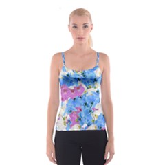 Tulips Floral Pattern Spaghetti Strap Top