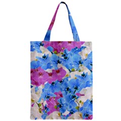 Tulips Floral Pattern Zipper Classic Tote Bag by paulaoliveiradesign