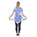 Tulips Floral Pattern Short Sleeve Tunic  View2