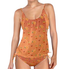 Peach Fruit Pattern Tankini Set