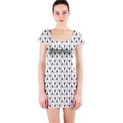 Flying-v Electric Guitar Color Picker Print Short Sleeve Bodycon Dress by Brini