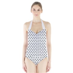 Flying-v Electric Guitar Color Picker Print Halter Swimsuit by Brini