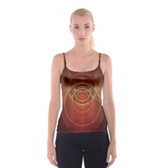 The Rusty Red Fractal Scarab Of Fiery Old Man Ra Spaghetti Strap Top by jayaprime