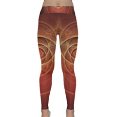 The Rusty Red Fractal Scarab Of Fiery Old Man Ra Classic Yoga Leggings by jayaprime