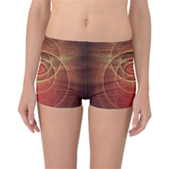 The Rusty Red Fractal Scarab Of Fiery Old Man Ra Boyleg Bikini Bottoms by jayaprime