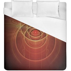 The Rusty Red Fractal Scarab Of Fiery Old Man Ra Duvet Cover (king Size) by jayaprime