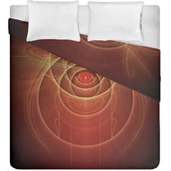 The Rusty Red Fractal Scarab Of Fiery Old Man Ra Duvet Cover Double Side (king Size) by jayaprime