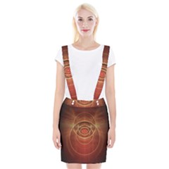 The Rusty Red Fractal Scarab Of Fiery Old Man Ra Braces Suspender Skirt by jayaprime