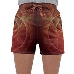 The Rusty Red Fractal Scarab Of Fiery Old Man Ra Sleepwear Shorts