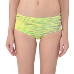 Paint On A Yellow Background                        Mid-waist Bikini Bottoms by LalyLauraFLM