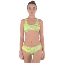 Paint On A Yellow Background                         Criss Cross Bikini Set