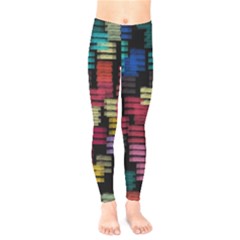 Colorful Horizontal Paint Strokes                      Kids  Leggings