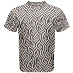 Zebra Pattern Animal Print Men s Cotton Tee by paulaoliveiradesign