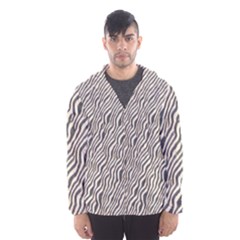 Zebra Pattern Animal Print Hooded Wind Breaker (men) by paulaoliveiradesign