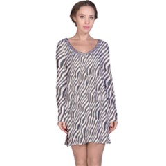 Zebra Pattern Animal Print Long Sleeve Nightdress by paulaoliveiradesign