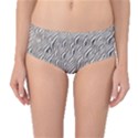 Zebra Pattern Animal Print Mid-Waist Bikini Bottoms View1