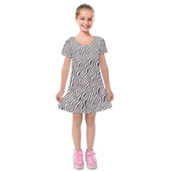 Zebra Pattern Animal Print Kids  Short Sleeve Velvet Dress by paulaoliveiradesign