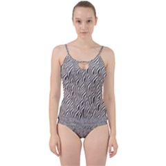 Zebra Pattern Animal Print Cut Out Top Tankini Set