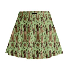 Puppy Dog Pattern Mini Flare Skirt by BangZart