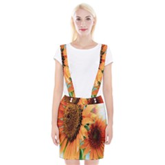 Sunflower Art  Artistic Effect Background Braces Suspender Skirt by BangZart