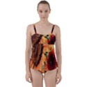 Sunflower Art  Artistic Effect Background Twist Front Tankini Set View1