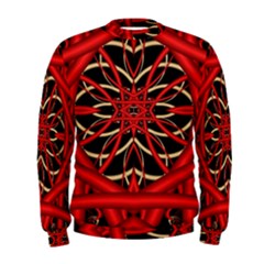 Fractal Wallpaper With Red Tangled Wires Men s Sweatshirt by BangZart