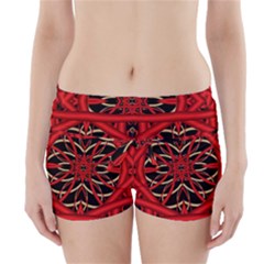 Fractal Wallpaper With Red Tangled Wires Boyleg Bikini Wrap Bottoms by BangZart