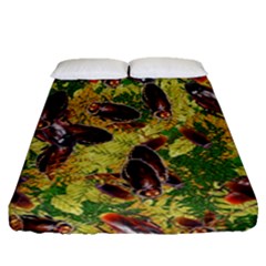 Cockroaches Fitted Sheet (queen Size) by SuperPatterns