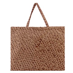 Giraffe Pattern Animal Print Zipper Large Tote Bag