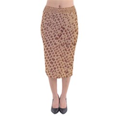 Giraffe Pattern Animal Print Velvet Midi Pencil Skirt by paulaoliveiradesign