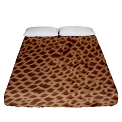 Giraffe Pattern Animal Print  Fitted Sheet (king Size) by paulaoliveiradesign