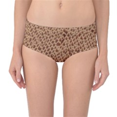 Giraffe Pattern Animal Print  Mid-waist Bikini Bottoms by paulaoliveiradesign