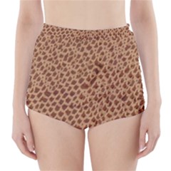 Giraffe Pattern Animal Print  High-waisted Bikini Bottoms