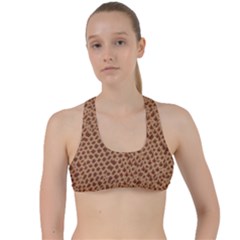 Giraffe Pattern Animal Print  Criss Cross Racerback Sports Bra