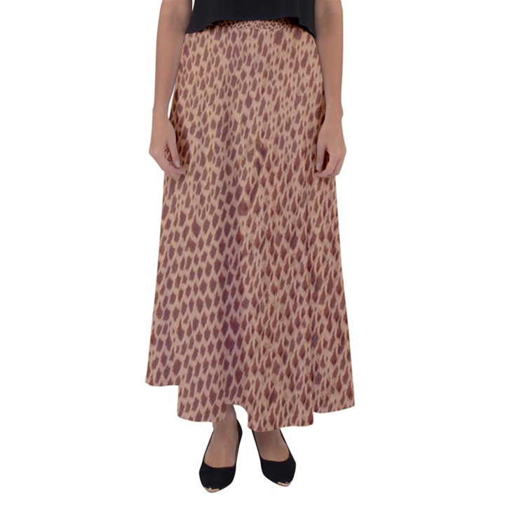 Giraffe pattern animal print  Flared Maxi Skirt