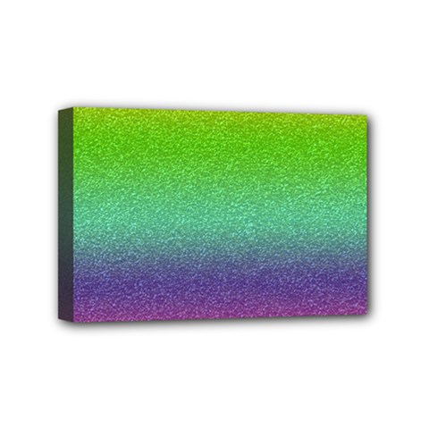 Metallic Rainbow Glitter Texture Mini Canvas 6  X 4  by paulaoliveiradesign