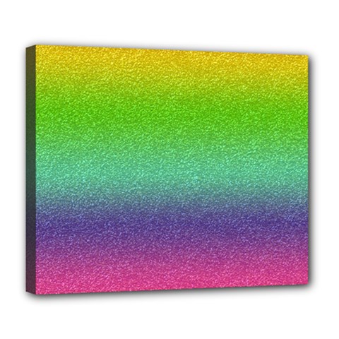 Metallic Rainbow Glitter Texture Deluxe Canvas 24  X 20   by paulaoliveiradesign