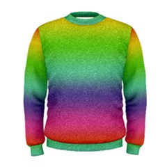 Metallic Rainbow Glitter Texture Men s Sweatshirt by paulaoliveiradesign