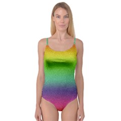 Metallic Rainbow Glitter Texture Camisole Leotard  by paulaoliveiradesign