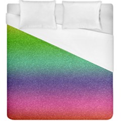 Metallic Rainbow Glitter Texture Duvet Cover (king Size) by paulaoliveiradesign