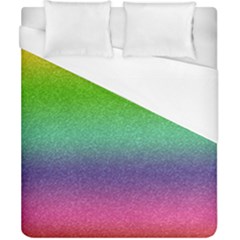 Metallic Rainbow Glitter Texture Duvet Cover (california King Size) by paulaoliveiradesign