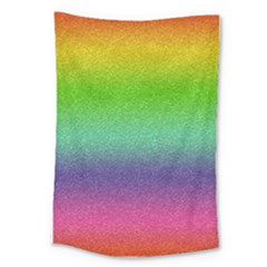 Metallic Rainbow Glitter Texture Large Tapestry by paulaoliveiradesign