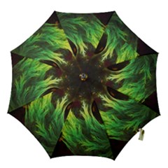 A Seaweed s Deepdream Of Faded Fractal Fall Colors Hook Handle Umbrellas (large) by jayaprime