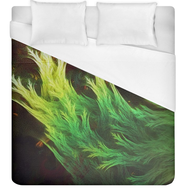 A Seaweed s DeepDream of Faded Fractal Fall Colors Duvet Cover (King Size)