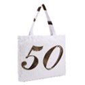 Number 50 Elegant Gold Glitter Look Typography Medium Tote Bag View2