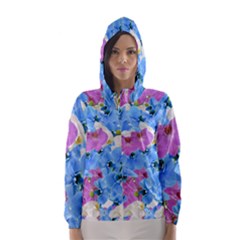 Tulips Flower Pattern Hooded Wind Breaker (women) by paulaoliveiradesign