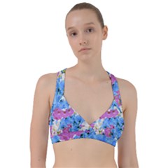 Tulips Flower Pattern Sweetheart Sports Bra