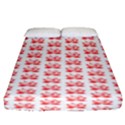 Red Lotus Floral Pattern Fitted Sheet (Queen Size) View1