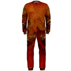 Golden Clef On Vintage Background Onepiece Jumpsuit (men) 